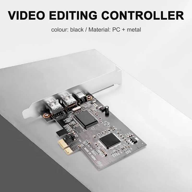 Плата контроллера PCI Express X1 PCI-E Firewire 1394A IEEE1394 черная подходит для рабочего стола