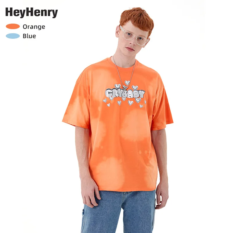 

Fashion 2021 Summer Letter Printing Round Neck Short Sleeve T-shirt for Men and Women Couples Korean Version