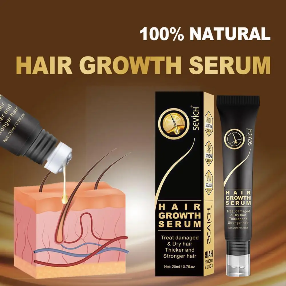 

Ginger Hair Growth Oil Thickener Essence Anti Hair Serum Loss Care Massage Treatments Scalp 20ml Roller Grow Hair Fast M3l1