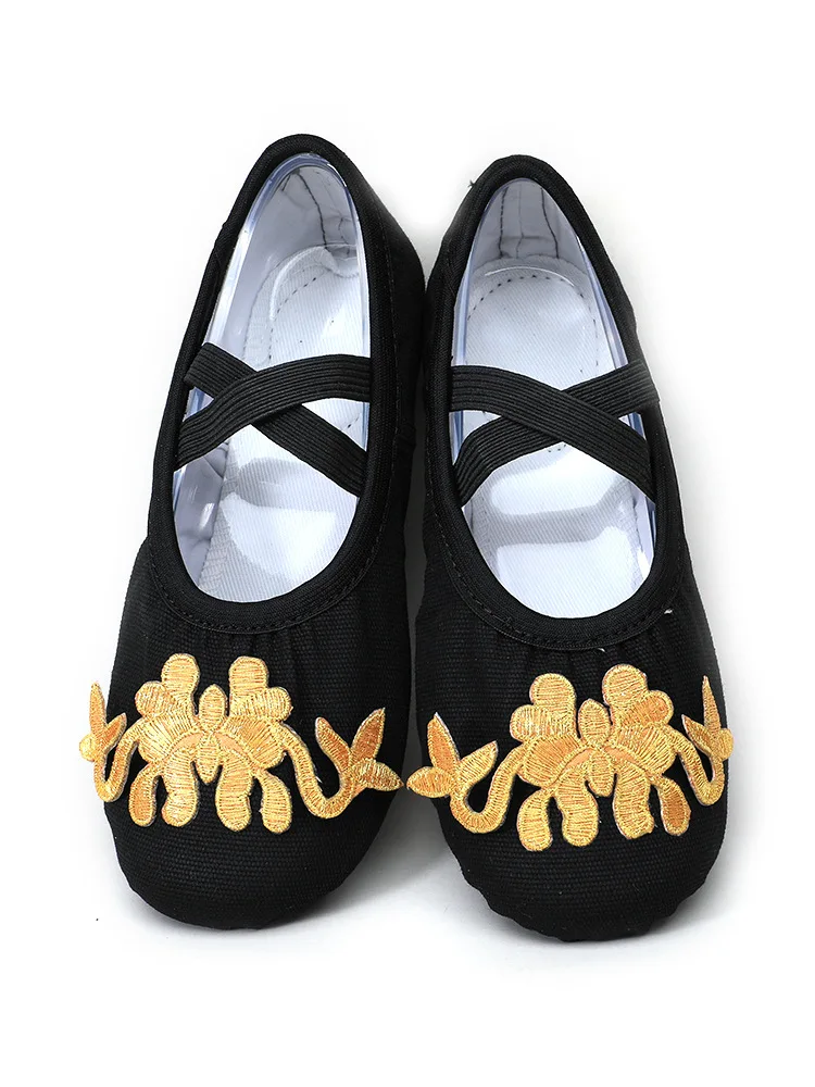 Балетки женские в китайском стиле обувь для гимнастики танцевальные туфли