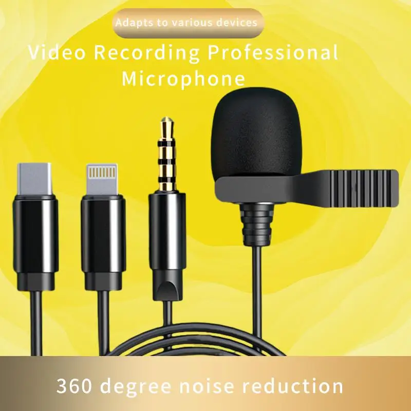 

Portable Clip-on Microphone with Noise Reduction for Live Streaming
