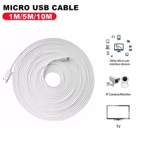 1m2m3m5m10m micro usb charging charger cable for android smart phone long wire cord for tablet camera speakers charger cable