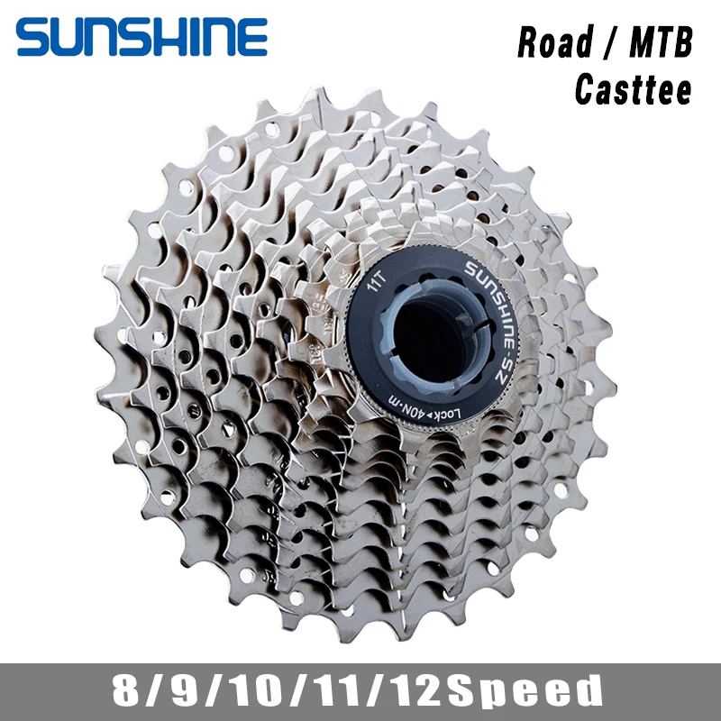 

SUNSHINE Road bike Cassette 8/9/10/11712 Speed bicycle chainwheel Compatible with SHIMANO/SRAM