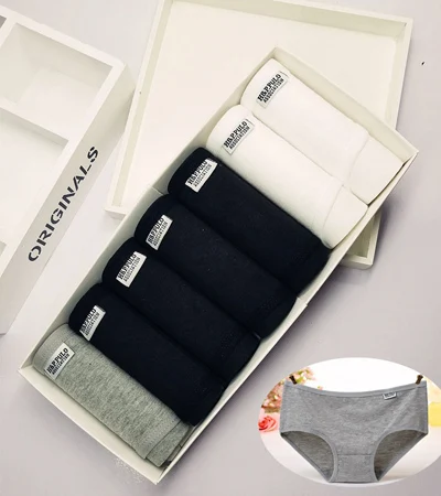 

7Pcs Panties Underwear Women Plus Size Briefs Cotton Panties String Lingeries Calcinhas Cute Shorts Underpants Panty Girls