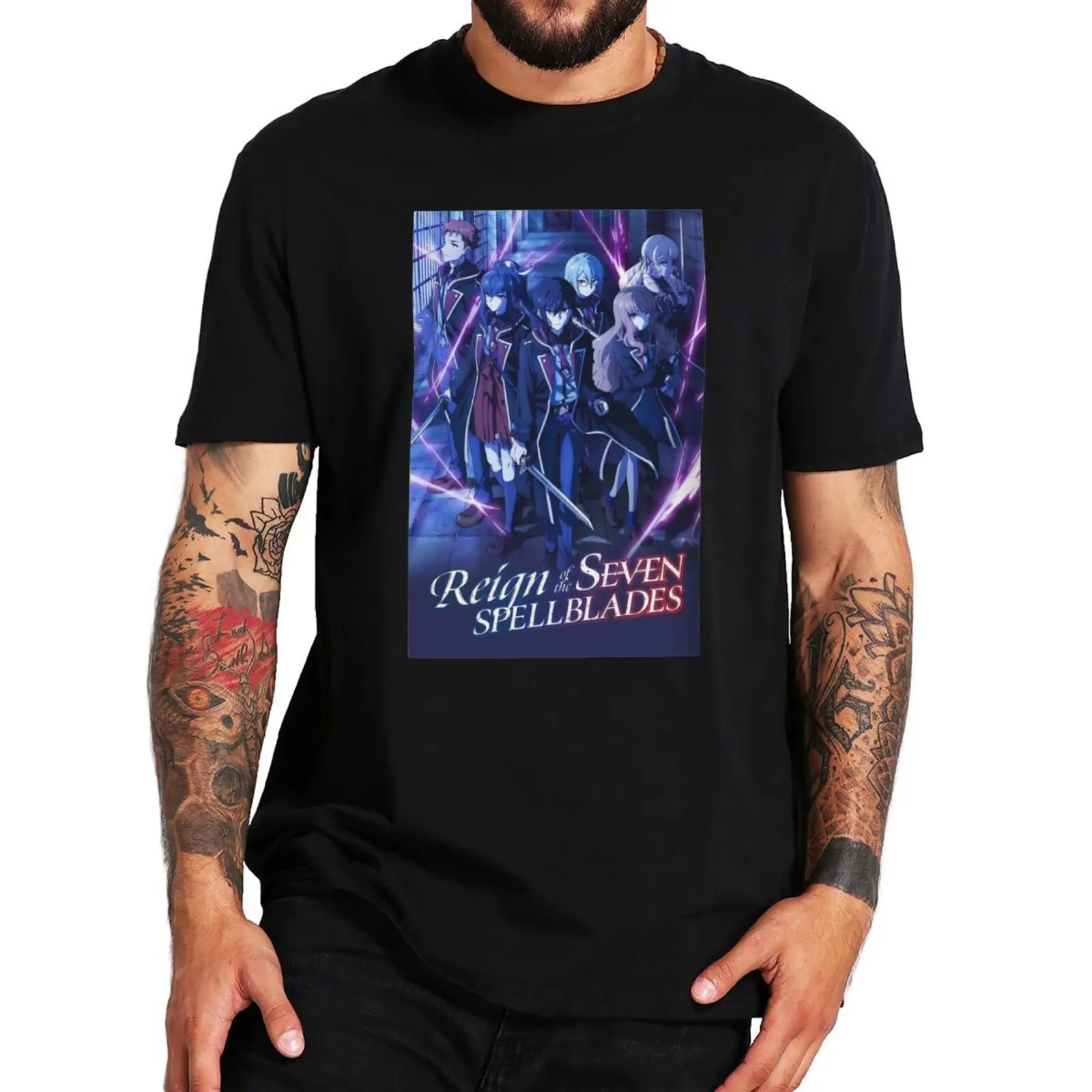 

Of The Seven Spellblades T Shirt Teen Anime Manga Fans Tee Tops Unisex Summer O-neck 100% Cotton T-shirts EU Size