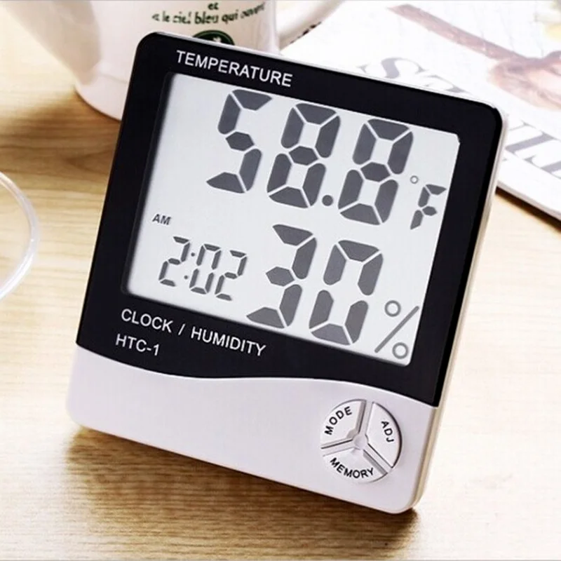 

Multifunction Electronic Digital Thermometer Hygrometer Automatic Monitor Indoor Outdoor Weather Station Clock Meter for Home