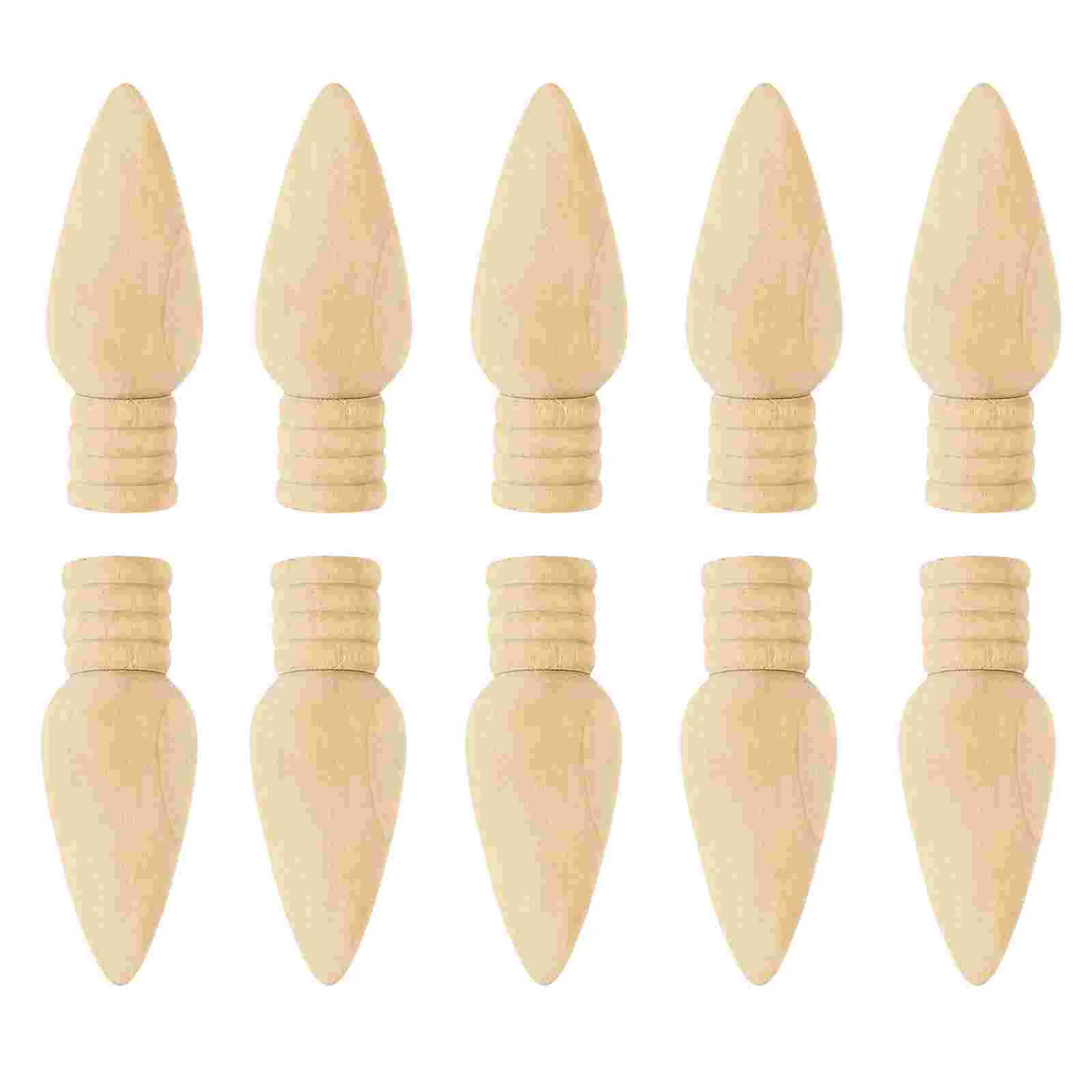 

10Pcs Blank Wood Craft DIY Christmas Acorns Blank Wooden Xmas Ornaments for Crafts Drawing
