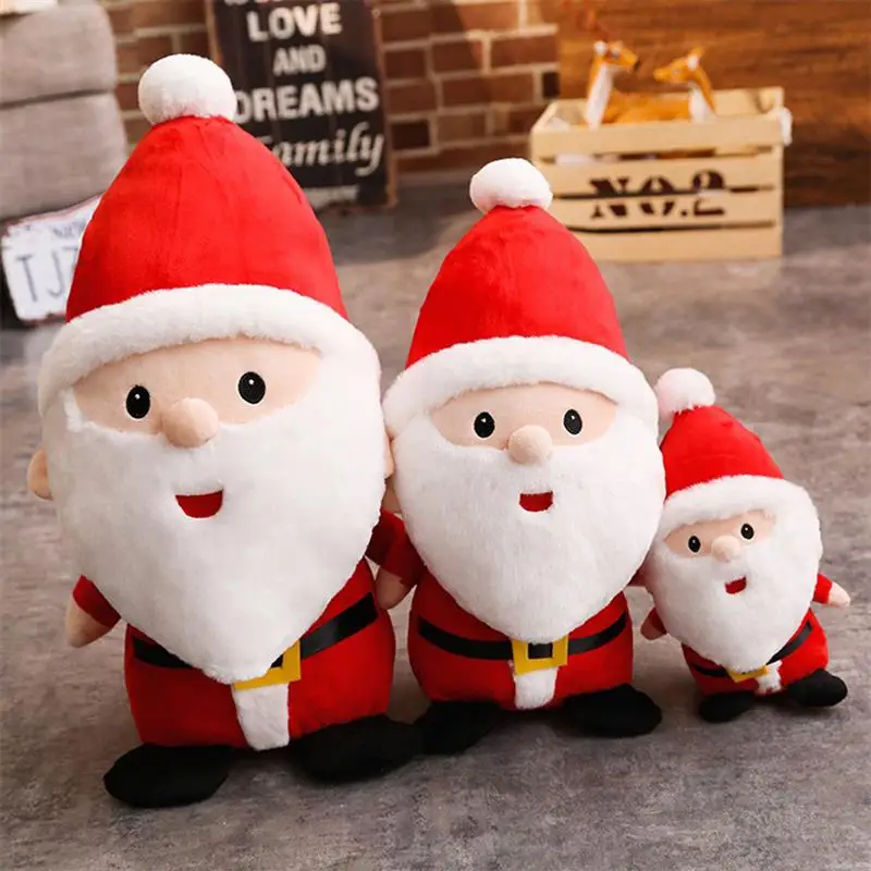 

Santa Claus Christmas Plush Stuffed Toystoy Kids Animal Animalsgift Desktopparty Favors Figurine Plushies Kawaii Gifts
