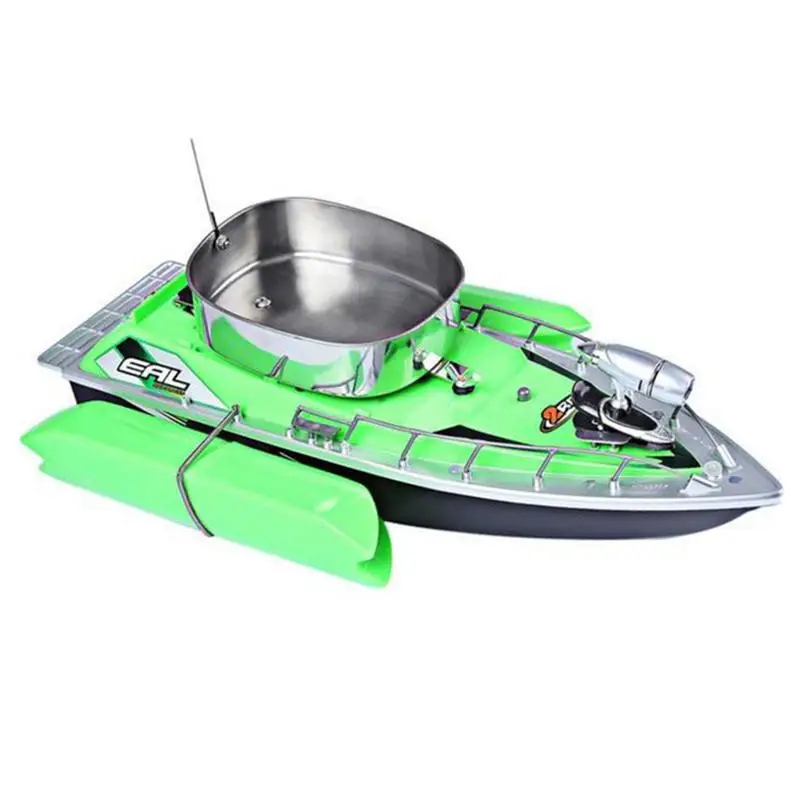 

Wireless Boat Electric Mini RC Fishing Bait Boat for Outdoor Adventure with EU Plug (Green)