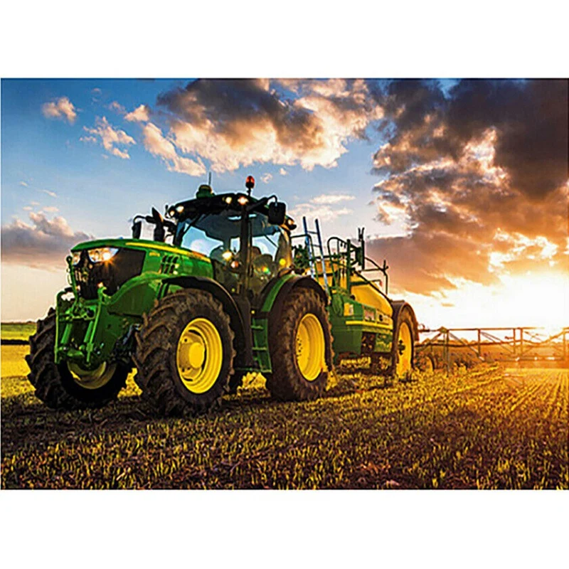 

Full Drill 5D Diamond Painting Tractor Cross Stitch Kits Embroidery Decors