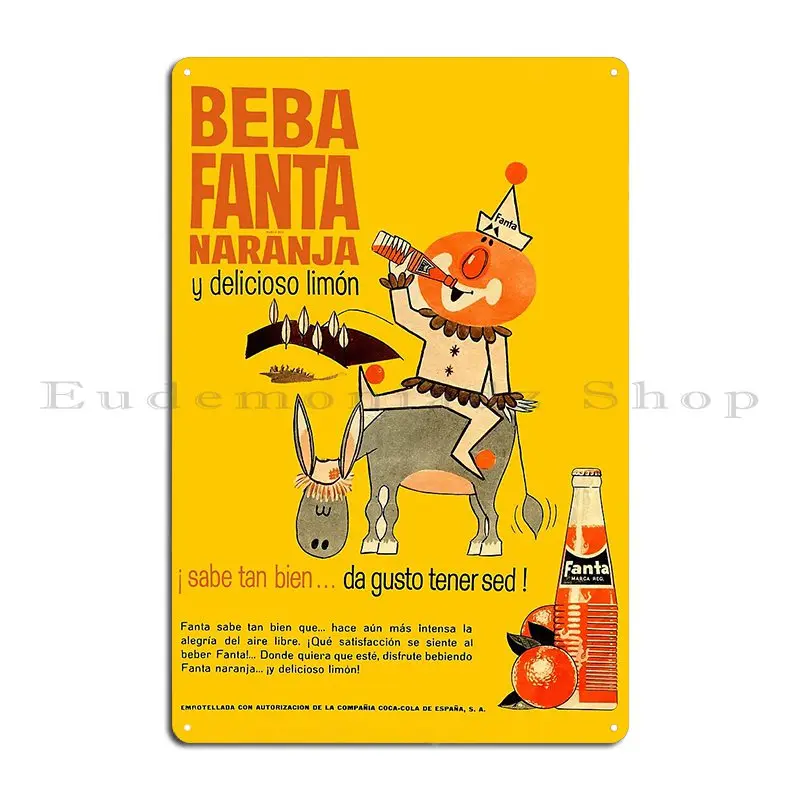 Fizzy Orange Drink Advert Metal Sign Bar пещера вечерние Печатный настенный паб настенная жестяной