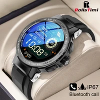 rollstimi new bluetooth smart watch men 2022 ecgppg sports bracelet waterproof custom watch face men smartwatch for ios android