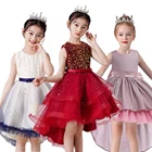 Детские костюмы с вышивкой, элегантные платья принцессы на церемонию для девочек, платье для свадебвечерние, Бальное детское платье, одежда для 3-12 лет