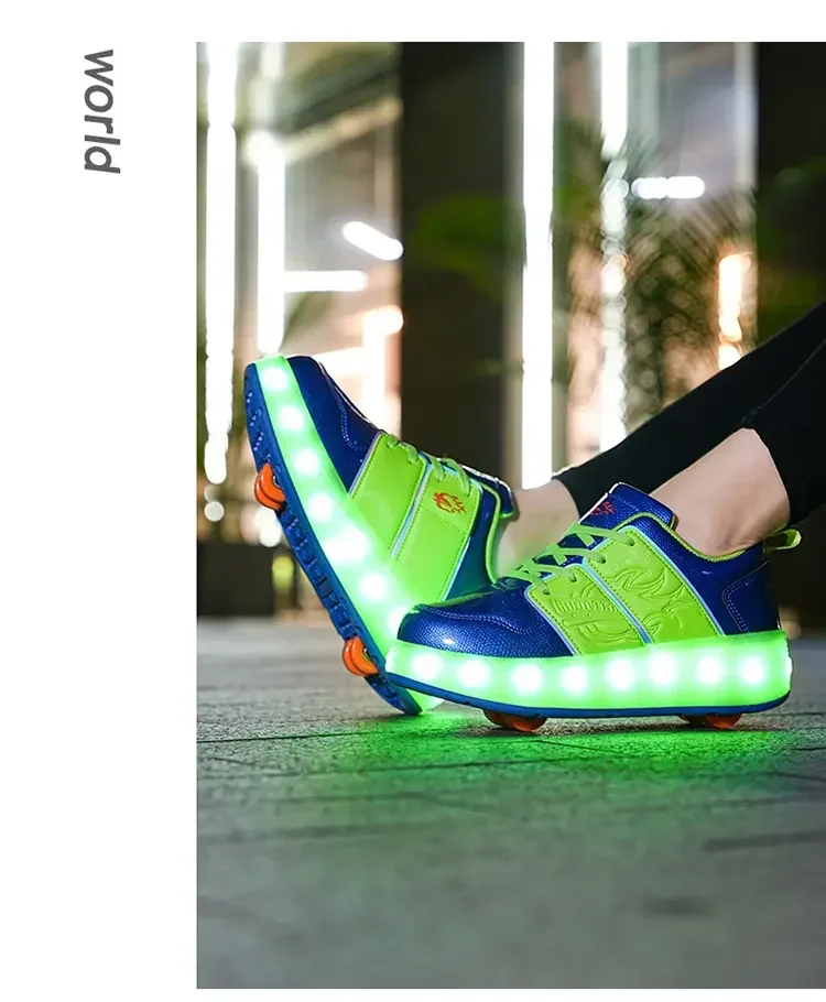 Кроссовки Детские четырехколесные со светодиодной подсветкой размеры 30-41