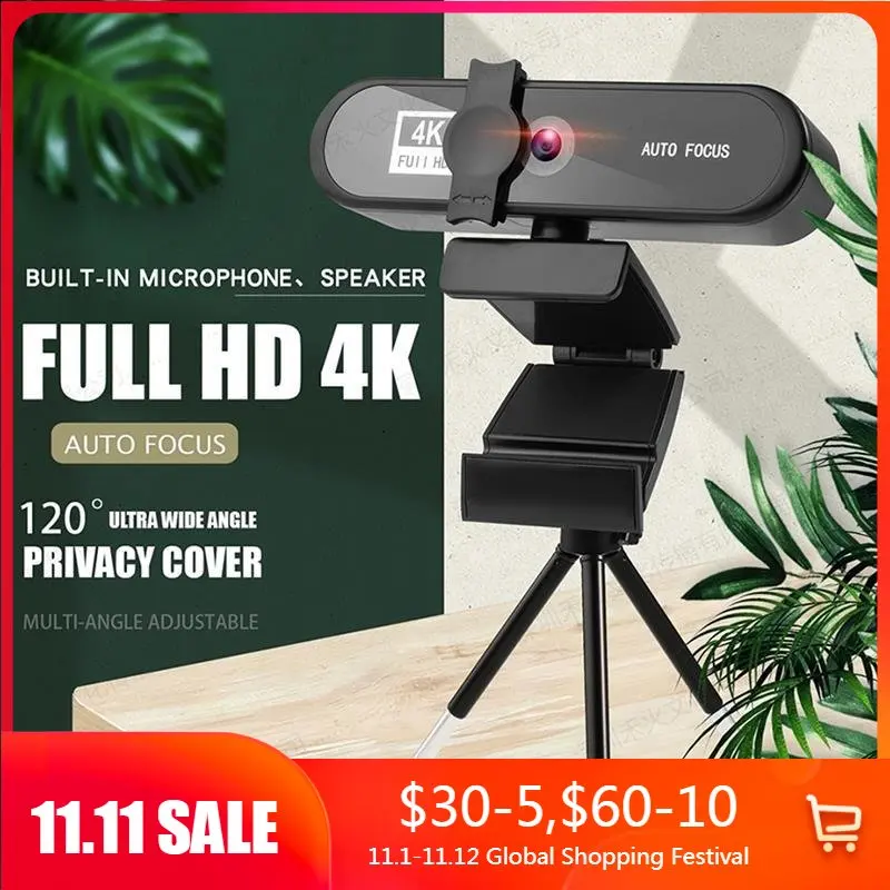 

Xiaomi Webcam 4K 2K Full HD Web Camera With Microphone USB Plug Web Cam For PC Computer Mac YouTube Skype Video Mini Camera 4K