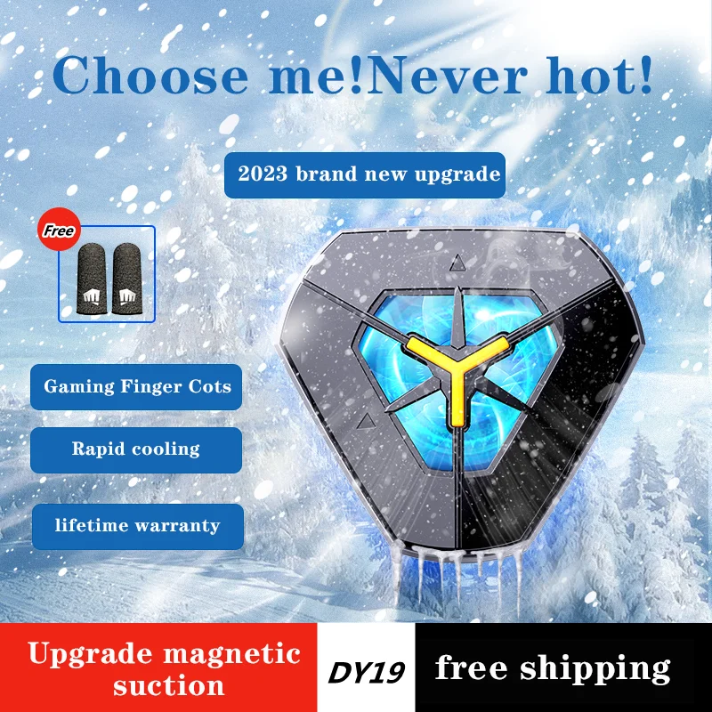 

New Arrival Mobile Phone Magnetic Triangle Large Area Semiconductor Radiator ABS Alloy Portable Silent Fast Cooling Game Cooler