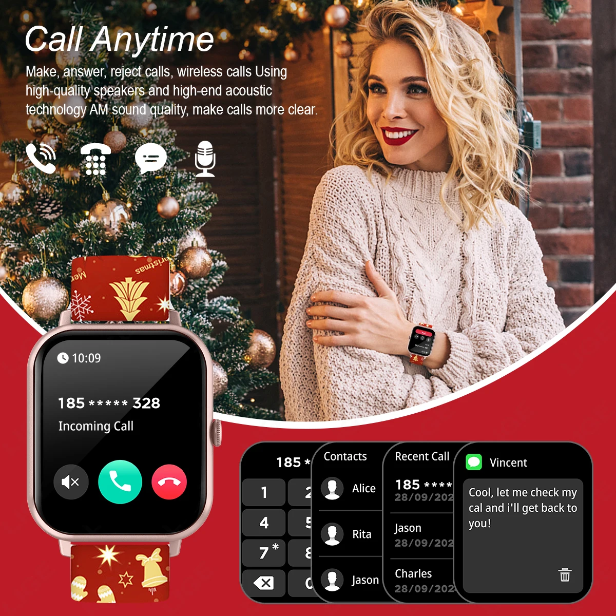 Многофункциональные умные часы LIGE для мужчин и женщин