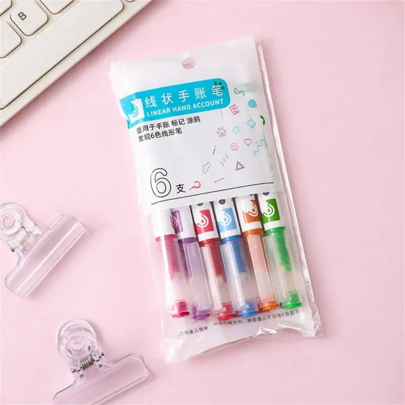 

Ручная ручка, линейная цветная ручка, новая изогнутая ручка, быстросохнущая ручка 8,8 г для ручной учетной записи, линейная ручка, офисные принадлежности, мультяшный рисунок 13,5 × 1 см