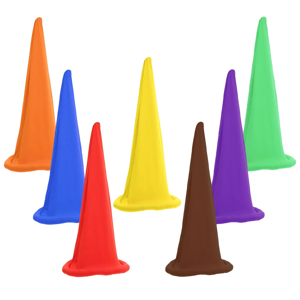 

7 Pcs Christmas Dwarf Hat Halloween Gnome Decor Santa Cap Hats Polyester Masquerade Show Women's Party Adults