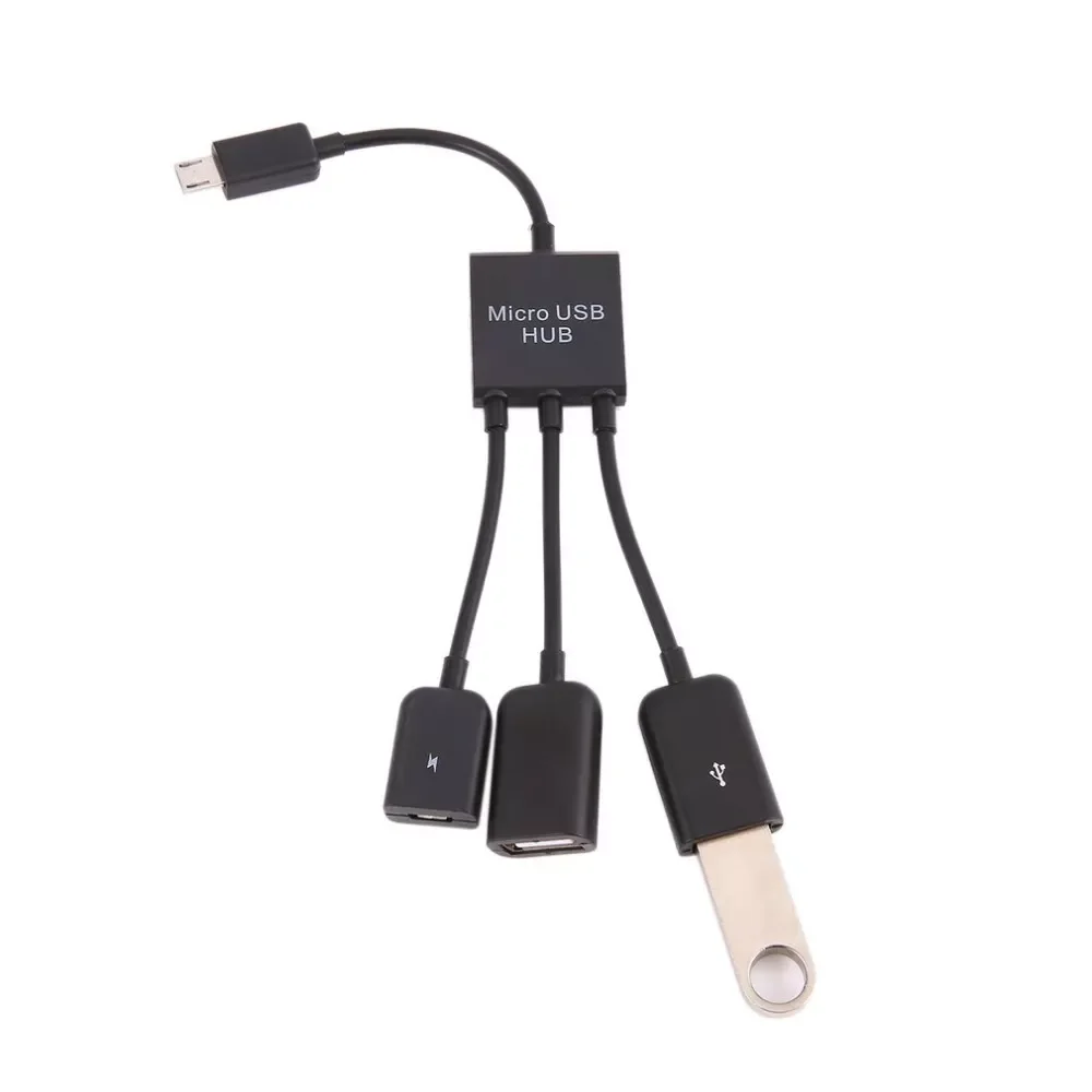 

Оригинальный адаптер 3 в 1 Micro концентратор USB Type C штекер-гнездо двойной USB адаптер хоста OTG кабель для смартфона компьютера планшета 3 Po