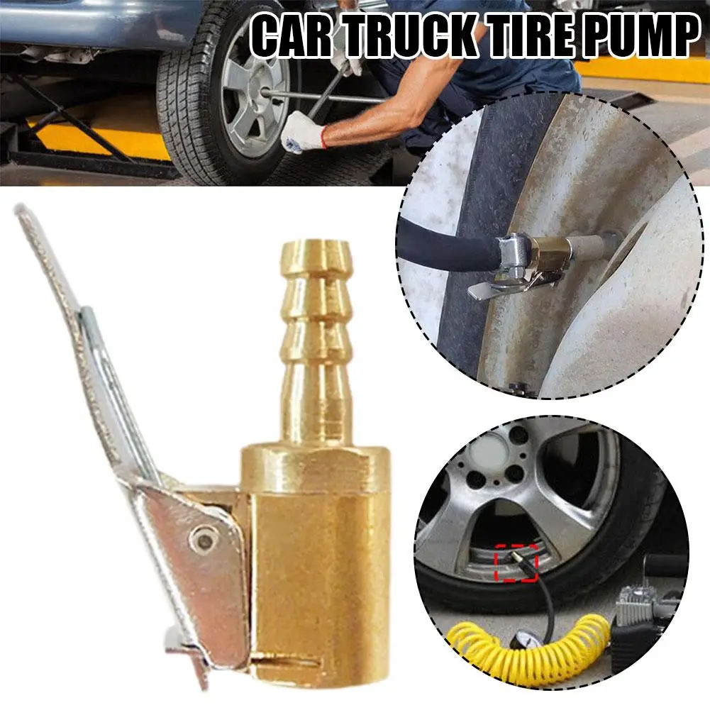 

Car Truck Tire Air Pump Chuck Tyre Valve Air Compressor Clamp 6MM Connector Clip 8MM Nozzle Deflate Pump Tool Valve Inflata M0W7
