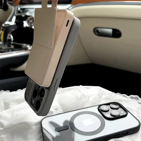 Матовый натуральный титановый магнитный чехол для зарядки телефона для iPhone 16, 15, 14, 13, 12, 11 Pro Max Plus Mini, противоударный жесткий чехол Magsafe