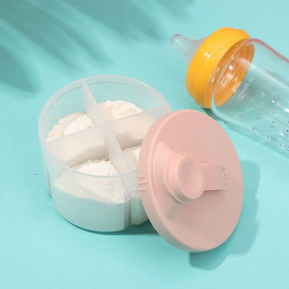 

4-Grids Portable Baby Food Storage Box Infant Essential Cereal Holder Milk Powder Organizer Kids Snacks Container