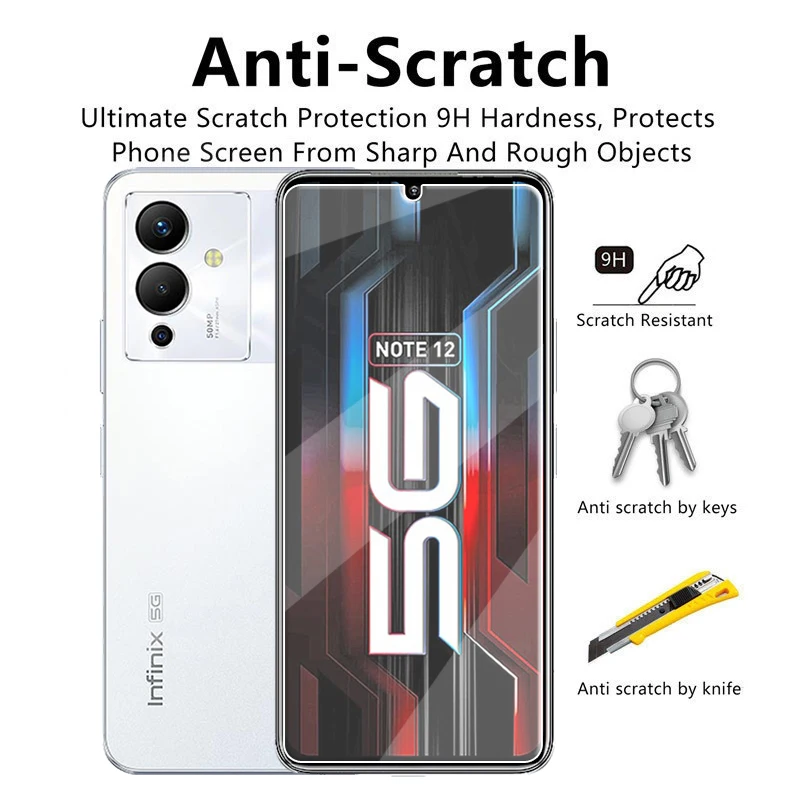 9H Glass For Infinix Note 12 5G Glass Screen Protector For Infinix Note 12 Tempered Glass Infinix Note 12 Pro 4G Protective Film