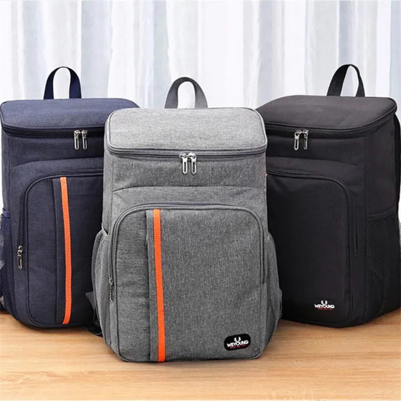 

Men Woman Thermal Insulated Cooler Shoulder Backpack Oxford Big Cooler Bag Outdoor Large Capacity Leak Proof Picnic Bag