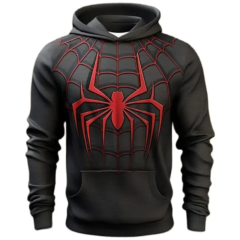 

Men's Sportswear 3D Spider Print Outdoor Casual Role-playing Super Dalian Hoodie Trend Harajuku Street Clothing