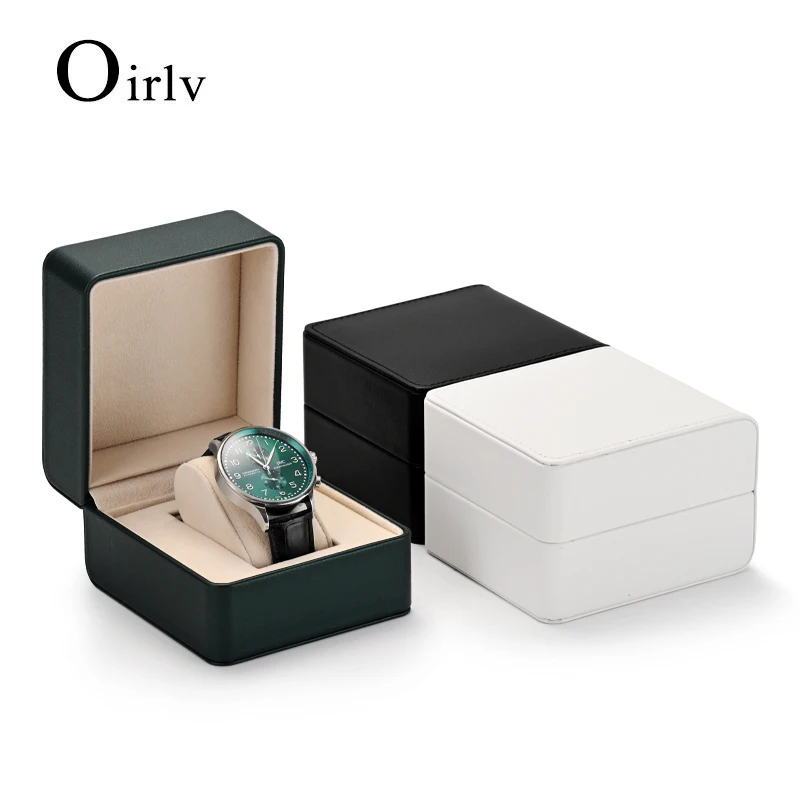 Oirlv Watch Box Organizer Custom Logo Black White Gray Green Gift Packing Jewelry Display Box Classic Watch Gift Box Watch Boxes