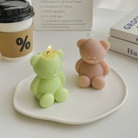bear shaped silicone candle molds for diy handmade chocolate aromar candle mould home decor ornament making gift