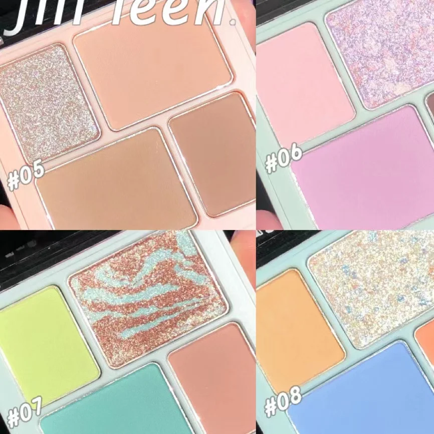 

JILL LEEN хрустальные 3d-тени для век четырех цветов пластина молоко верблюд пластина перламутровый водостойкий макияж глаз