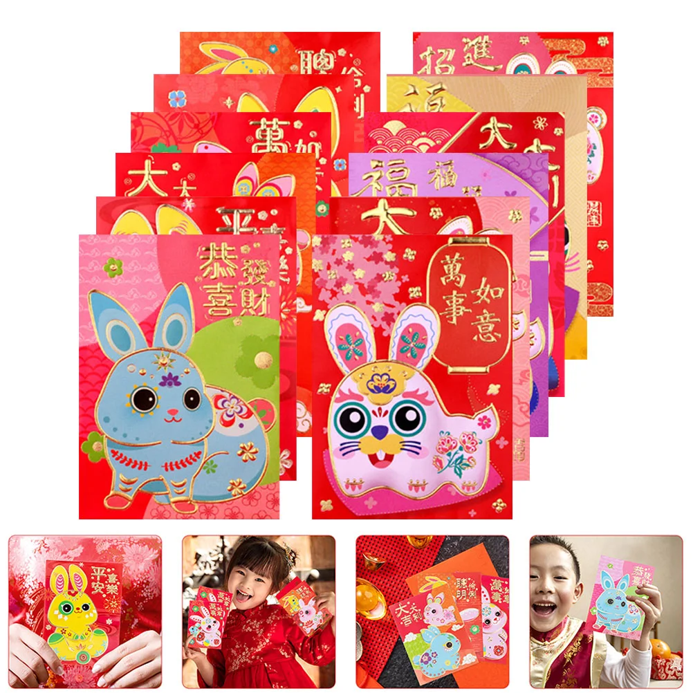 

Envelopes Red Year Money New Chinese Envelope Packet Lucky Rabbit Gift Packets Lunar Cash Hong Bao Thefestival Spring Wedding