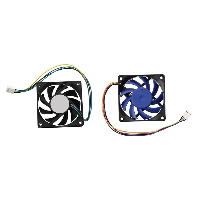 

2 Pcs 70X70x15mm 12V 4 Pins PWM PC Computer Case CPU Cooler Cooling Fan