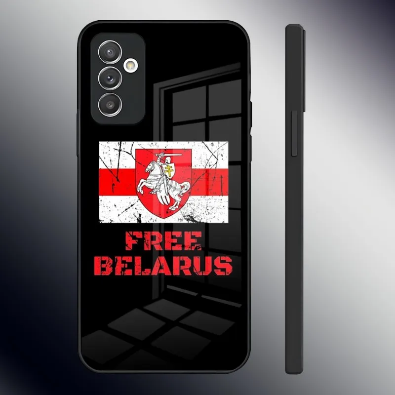 Чехол для телефона с флагом Беларуси закаленное стекло Samsung S22 S21 S30 S20 Pro Ultra Plus S7Edge