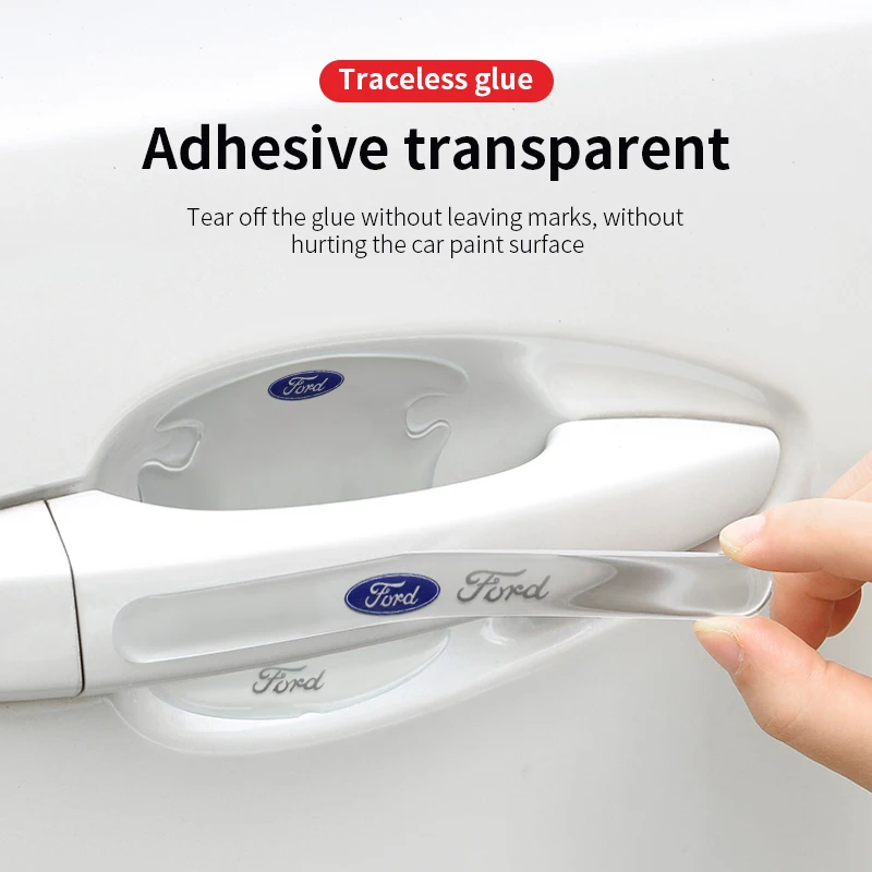 

Car Styling Door Handle Transparent Film Auto Sticker For Ford Focus 2 3 Mondeo Ecosport Kuga Mk4 Fiesta Mustang Mk3 Accessories