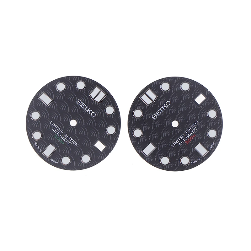 Рыбья чешуя ограниченная серия черный циферблат NH35 для часы лицевые части рыбья