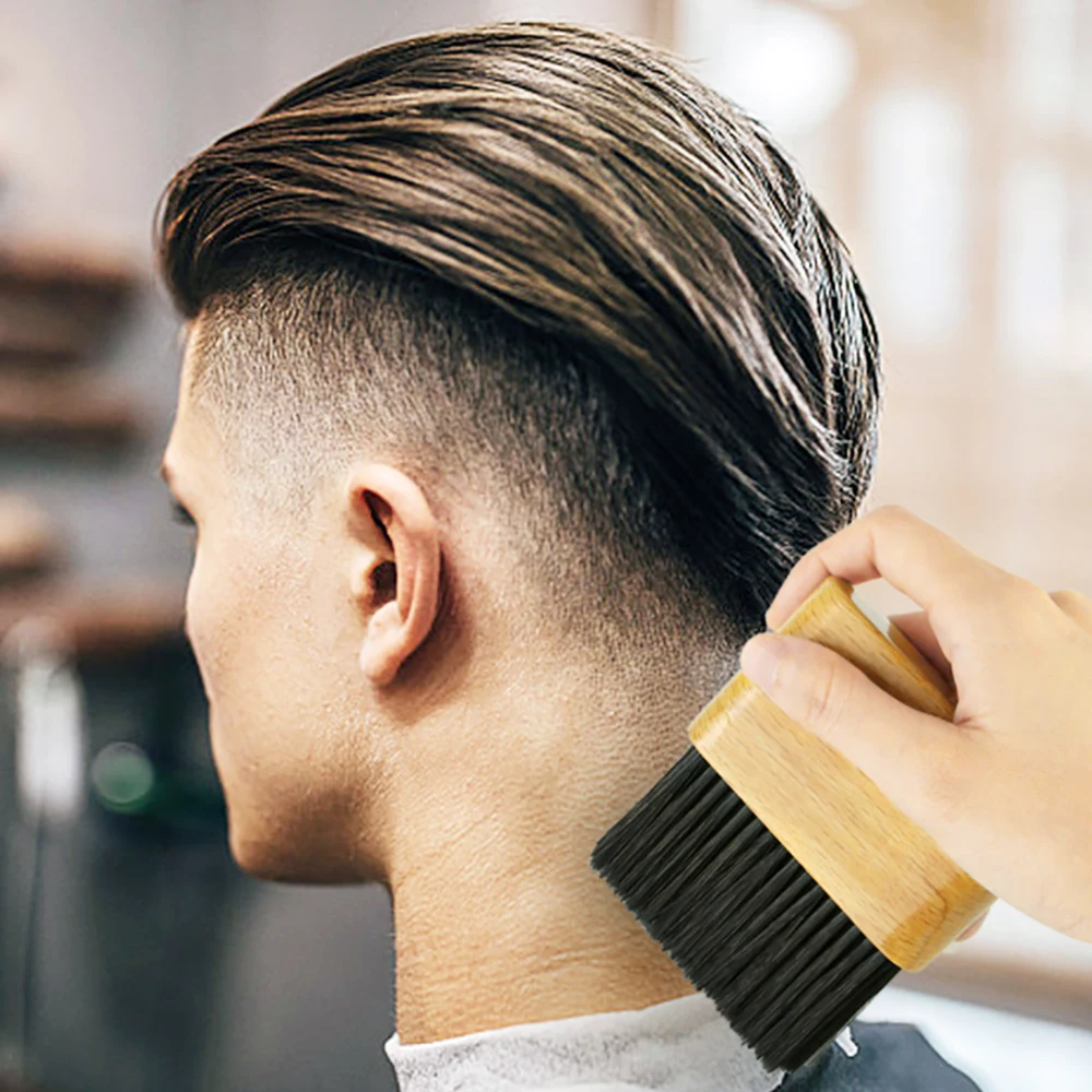 

Men's Oil Head Hair Brush Vintage Hair Cutting Cleaning Brush Sweep Neck Cleaning Beard Brush Hairdressing Barber Accessories