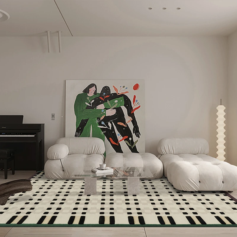 

Нордический средневековый ковер, большой ковер для гостиной, мягкий ковер для спальни, туалетной комнаты, клетчатый декоративсветильник роскошный напольный коврик из полиэстера