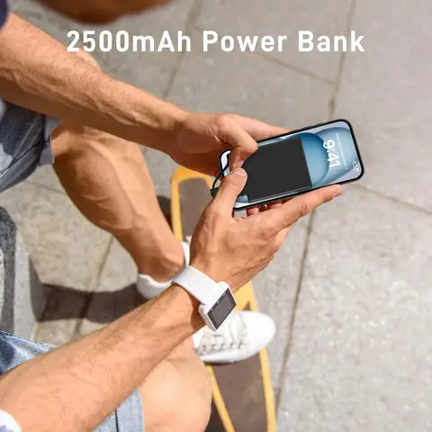 Мини-банк питания TNTOR, 5000 мАч, маленький внешний аккумулятор с быстрой зарядкой, 4 мм, ультратонкий встроенный кабель Type-c, резервная батарея для iPhone Xiaomi