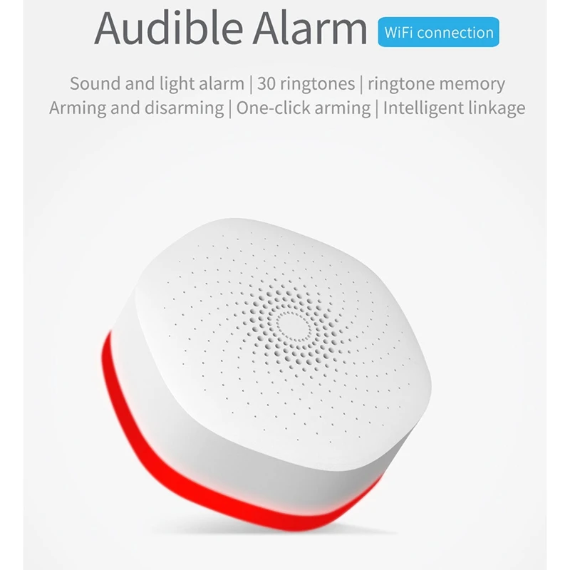 Tuya Smart Life Wireless Wifi Audible Alarm Sensor Sound And Light Siren For Home Security | Infrared Detector