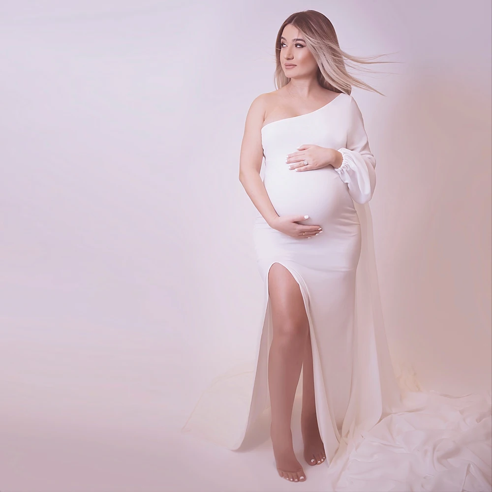 Clothes For Pregnant Women Sweetheart Off The Shoulder Floor Length Skirt Baby Shower Dress Maternity Photography Dresses