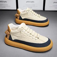 Men Vulcanized Sneakers Shoes Tennis Sports PU Slip-On Mix Color Good Quality 2