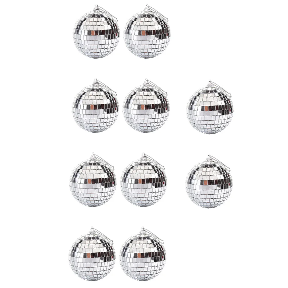 

18 Pcs Mirror Reflective Ball Pendant Disco Glass Xmas Party Hanging Prom Christmas Tree Balls Smart notebook Mirrorball