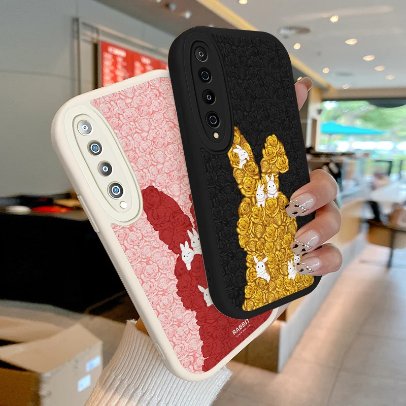 

Lambskin Phone Case for Xiaomi Mi 10 5G 10 Pro 5G 11 Lite 4G 5G NE 11T Pro 12 Pro Lite Mi 8 Lite SE 9 Case Rose Rabbit