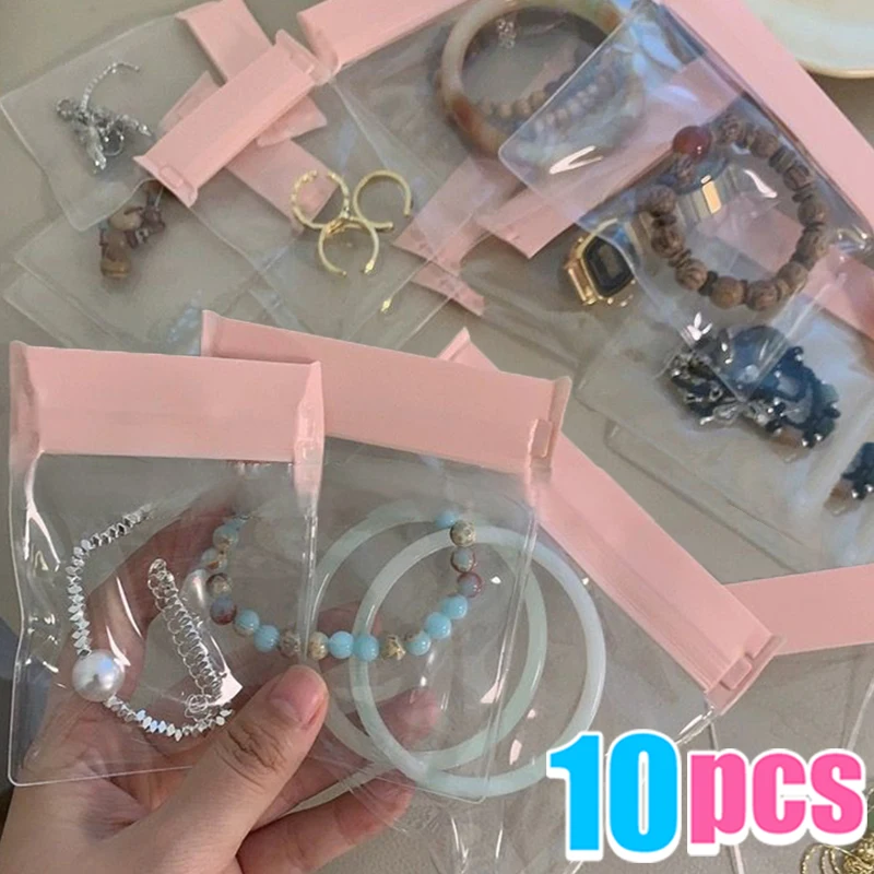 

10Pcs Jewelry Storage Bag Box Anti-Oxidation Transparent Jewelry Organizer for Earring Necklace Bracelet Ring Holder Ziplock Bag