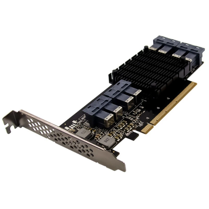 

PCI-E 3.0 X16 PEX8749 U.2 SFF-8649 Adapted Solid-State Nvme SSD Hard Drive Adapter Card For PC