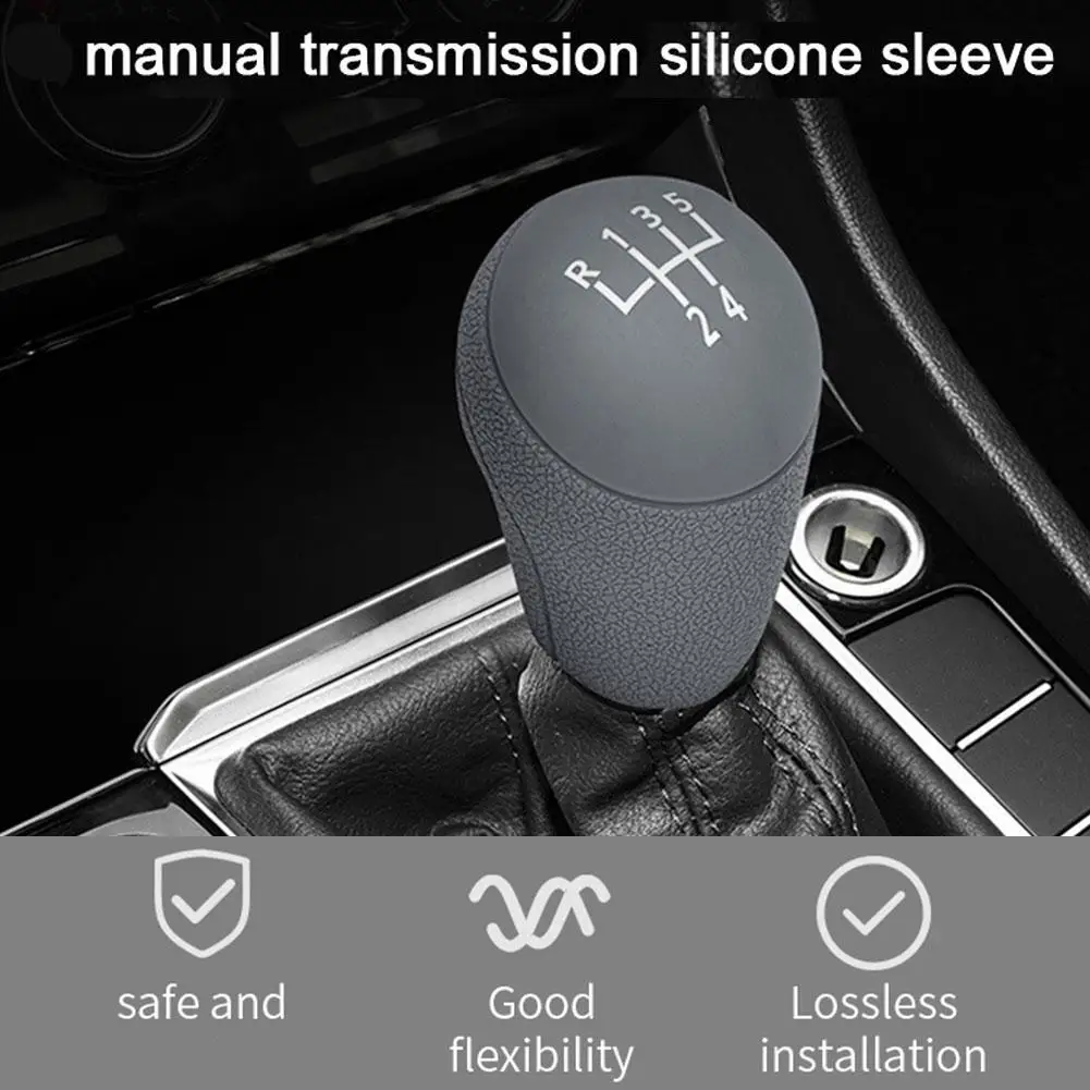 

Car Manual Auto Silicone Gear Shift Knob Cover Non Slip Lever Shifter Knobs Case Protector Bump Stick Jarket For VW Golf Je X6Z4