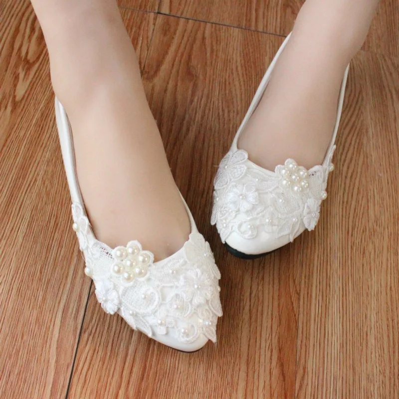 Туфли-лодочки женские на шпильке 3-8 см искусственная кожа кружево свадебные